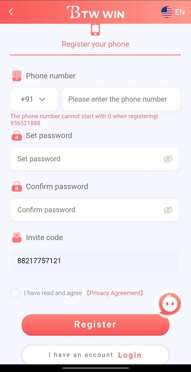 Btwwin register